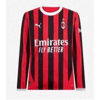 Billiga AC Milan Hemma fotbollskläder 2024-25 Långärmad